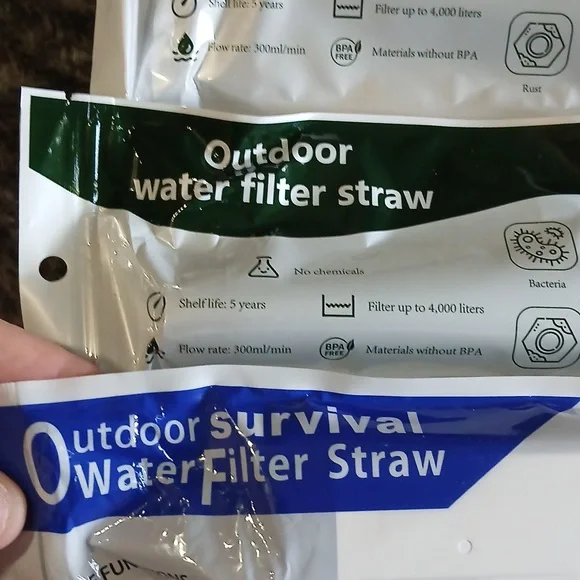 Outdoor Water Filter Straw. 2 Large And 2 Regular Size. - Picture 2 of 7